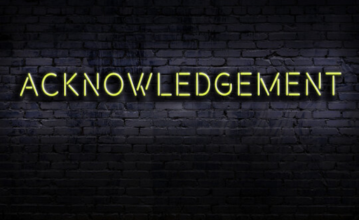 Acknowledgement