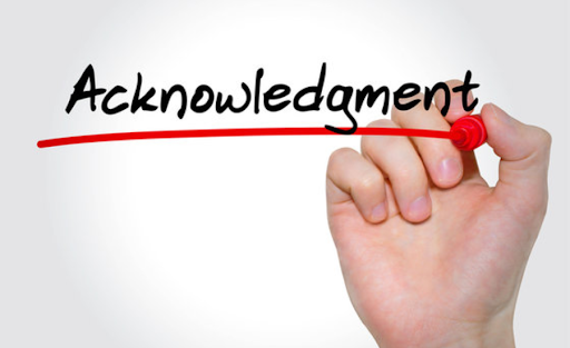 Acknowledgement